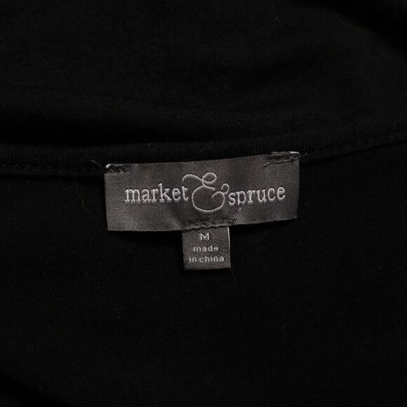 Market & Spruce Colorblock V-Neck Tee Contrast Pocket Stitch Fix Top Size M - Picture 5 of 8